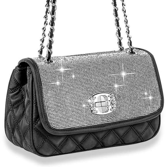 New Sparkling Top Flap Shoulder Bag - Picture 1 of 2